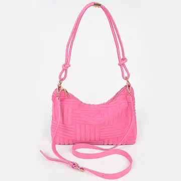 Bolso de hombro con estampado de toalla