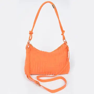 Bolso de hombro con estampado de toalla