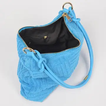 Bolso de hombro con estampado de toalla