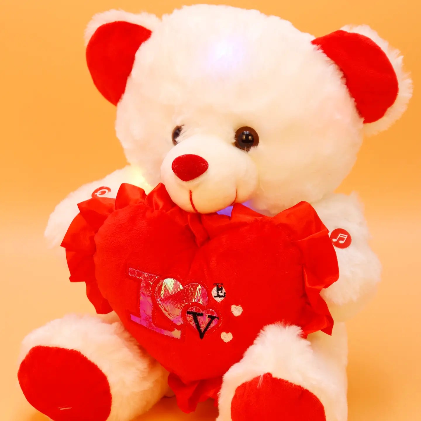 Osito de peluche musical con luces - 30 cm