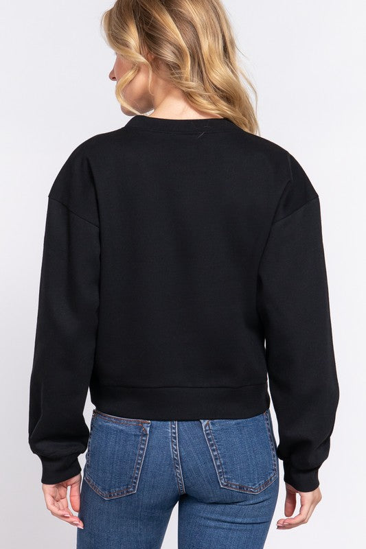 SUDADERA LARGA SLV CON CUELLO REDONDO