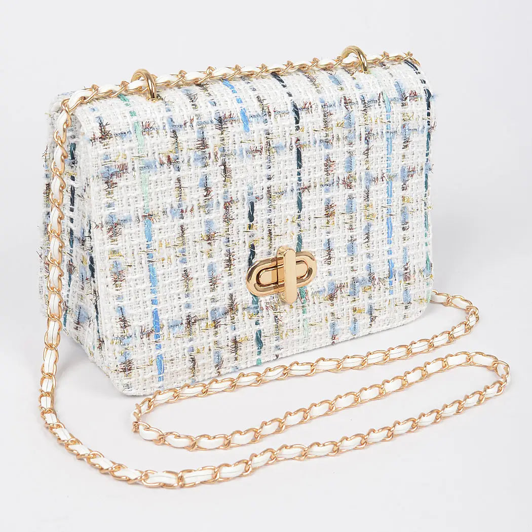 Tweed Crossbody Flap Bag