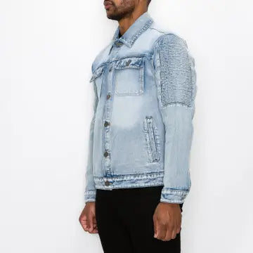 Chaqueta vaquera de motociclista para hombre