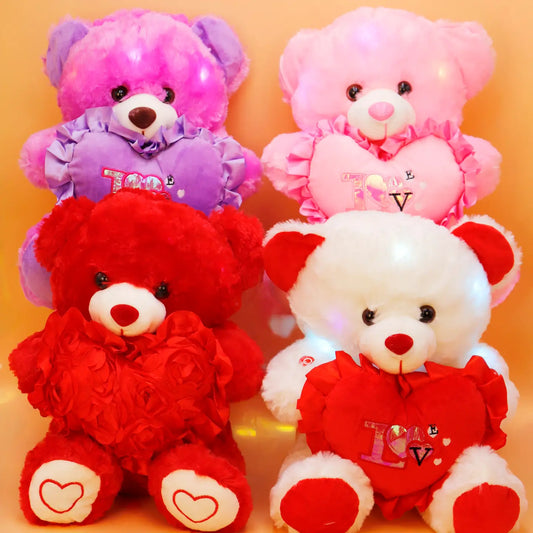 Osito de peluche musical con luces - 30 cm