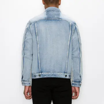 Chaqueta vaquera de motociclista para hombre
