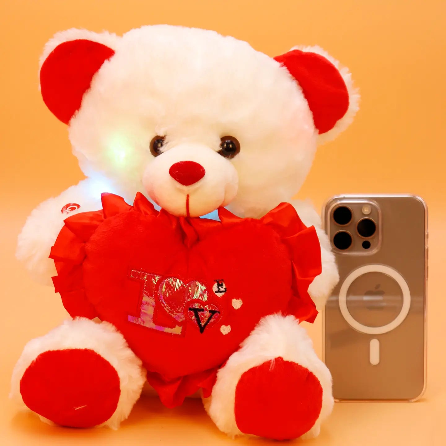 Osito de peluche musical con luces - 30 cm