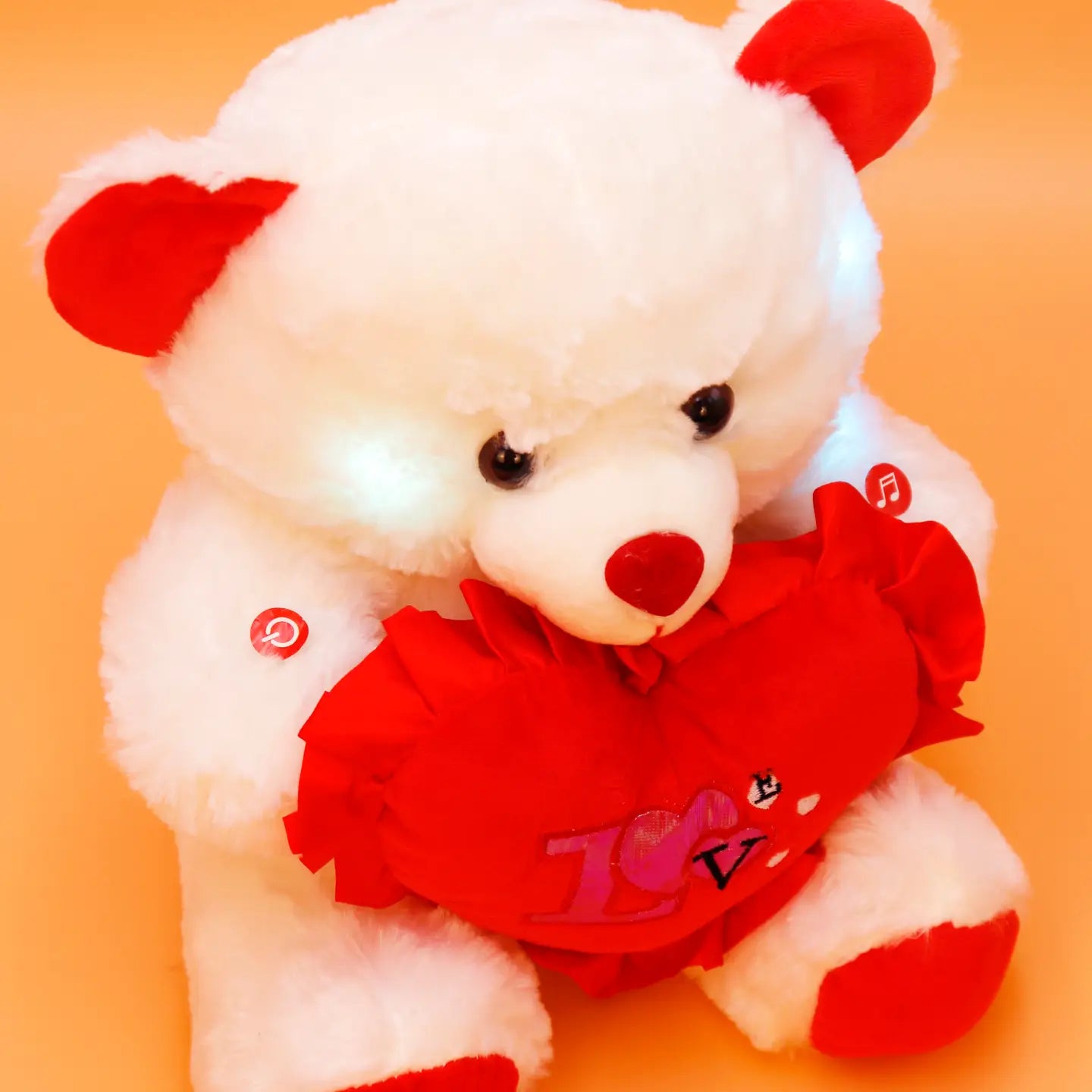 Osito de peluche musical con luces - 30 cm