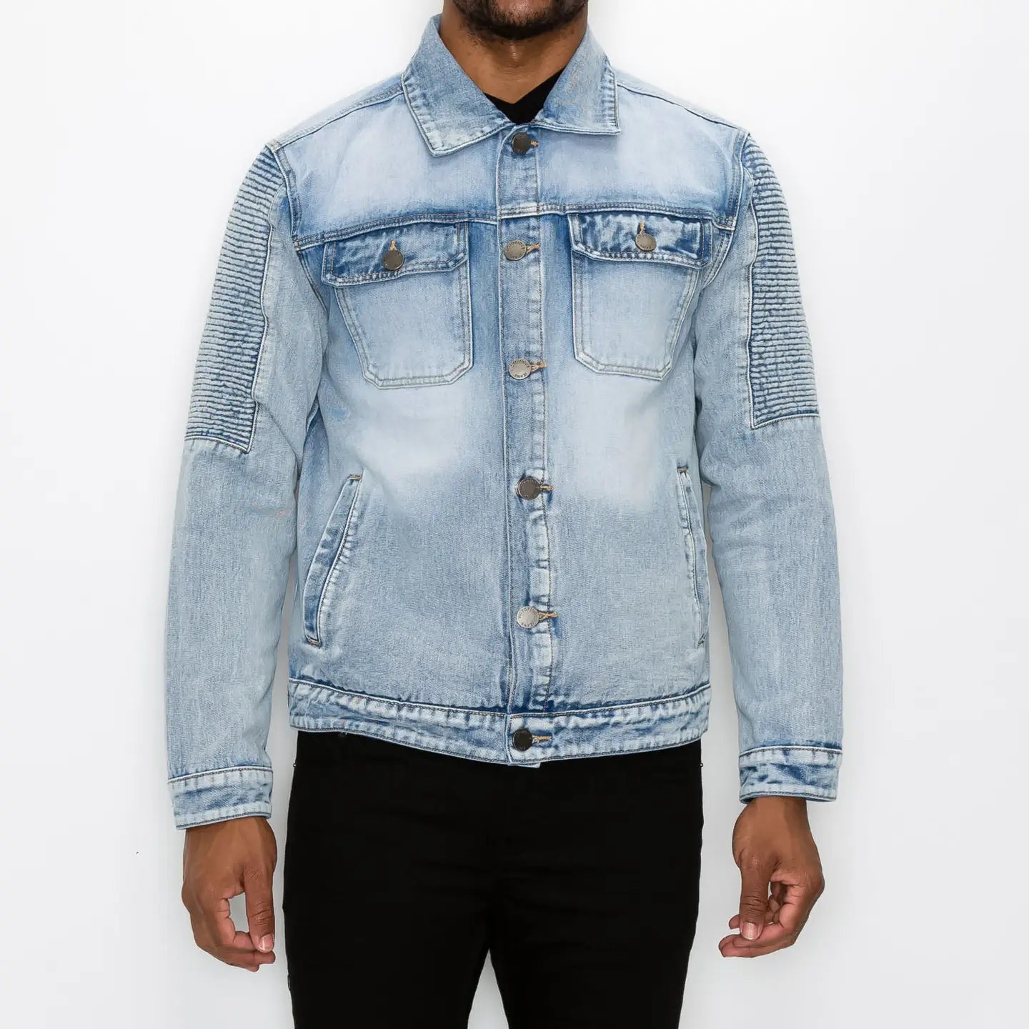 Chaqueta vaquera de motociclista para hombre